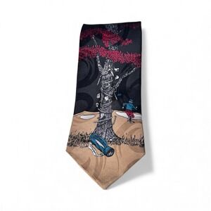 DONATO by DION Mens Tie "TEED OFF" Golf‎ Scene Silk Blend Necktie